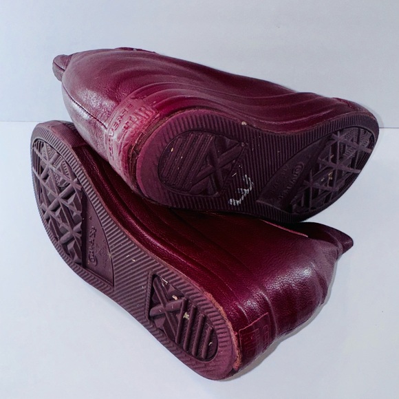 CONVERSE CHUCK TAYLOR ALL STAR LUX SHROUD RED LEATHER SHOES SIZE WOMENS 6.5 - Picture 9 of 9